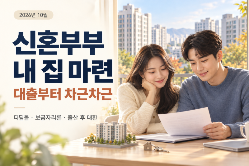 이제 결혼한 신혼부부, 아파트 구입 대출은 어떻게 준비할까?