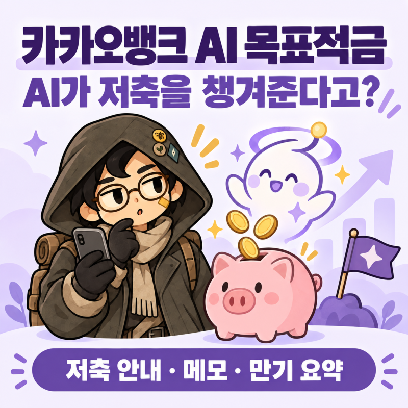 카카오뱅크 AI 목표적금, AI가 저축을 어떻게 챙겨줄까?