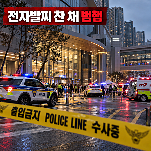 [충격] 전자발찌 찬 59세, 인천 대형 상가서 흉기 난동…8명 부상·20대 여성 심정지