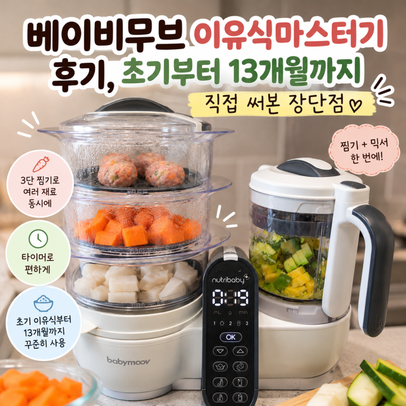 베이비무브 이유식마스터기 후기, 초기부터 13개월까지 직접 써본 장단점