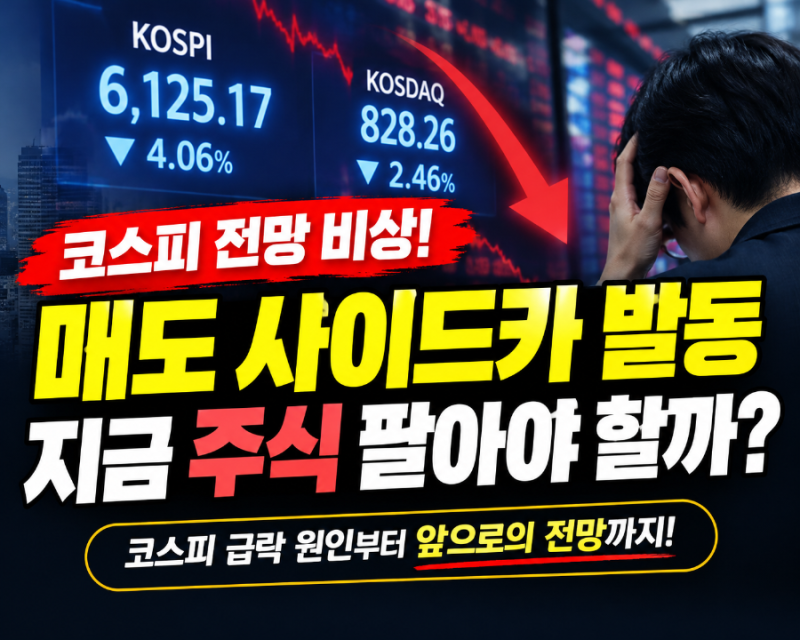 “매도 사이드카까지 발동”..코스피 급락, 지금 내 주식 괜찮을까