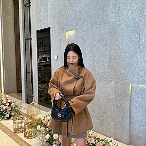 잇미샤 신예은코트 하이넥 핸드메이드 하프코트 예쁘게 코디하기