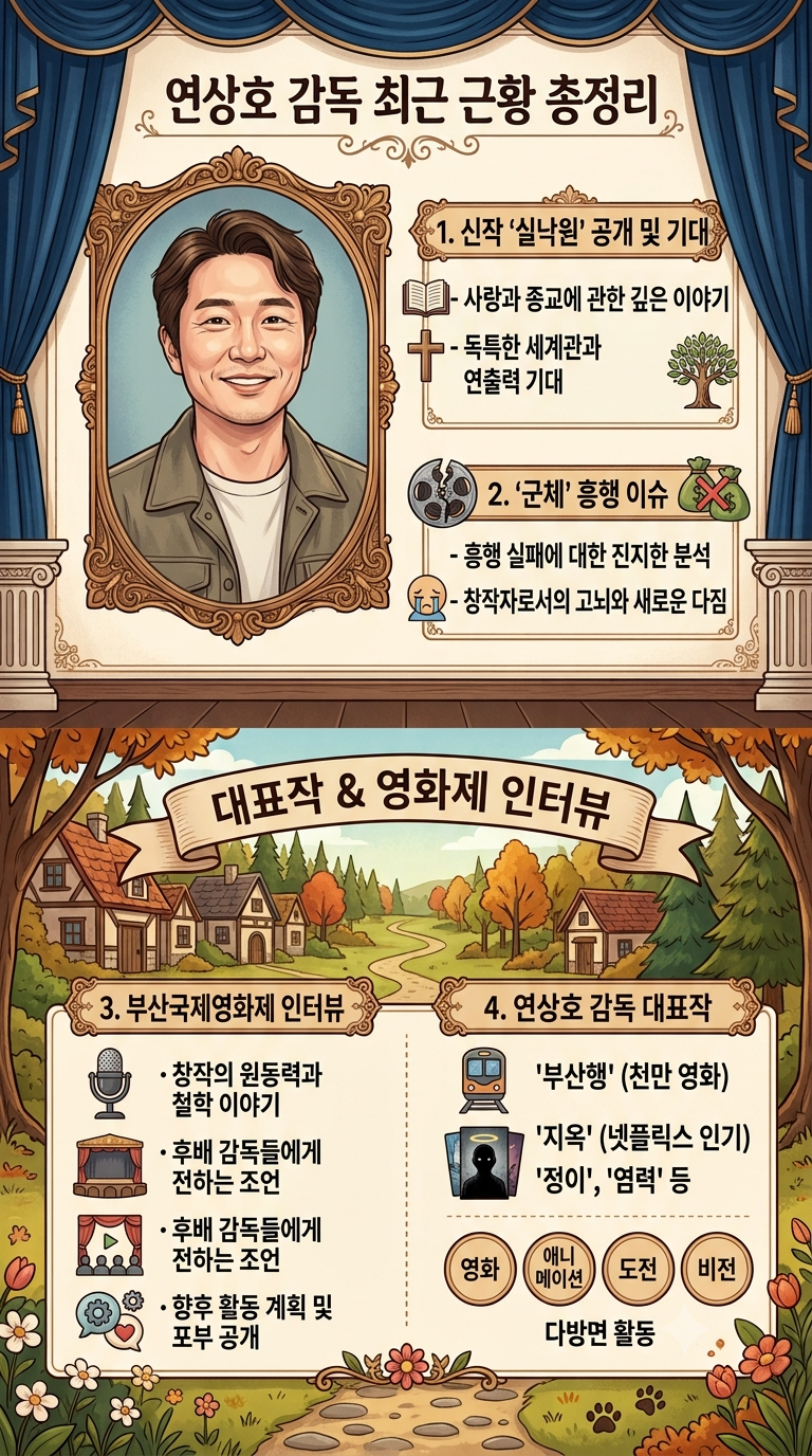 연상호 감독 최근 근황 총정리｜신작 실낙원·군체 흥행 이슈·부산국제영화제 인터뷰와 대....