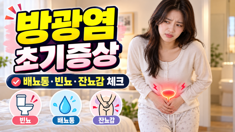 방광염 초기증상과 원인 소변 볼 때 따갑고 자주 마려울 때 빈뇨 잔뇨감 배뇨통 알아보기