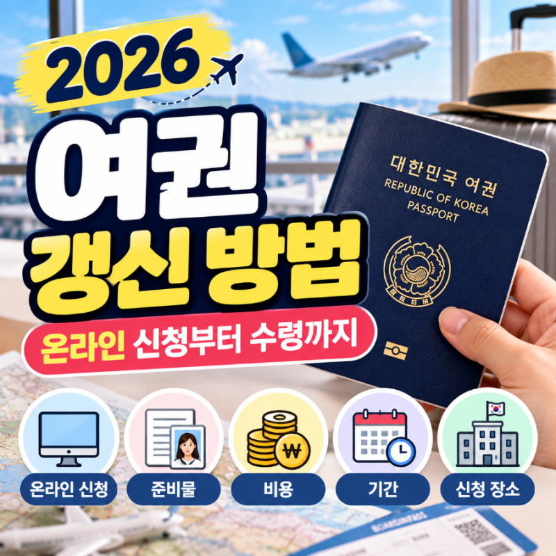 여권 갱신 방법 총정리｜온라인 신청·준비물·비용·기간·장소까지