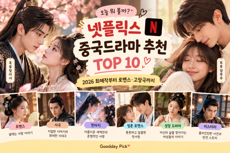 넷플릭스 중국드라마 추천 TOP 10｜옥을 찾아서부터 로맨스·고장극 명작까지