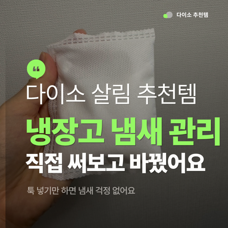냉장고 냄새 신경 쓰인다면? 다이소에서 꼭 사야 할 추천템