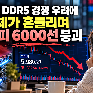 중국발 DDR5 경쟁 우려, 코스피 6000선 붕괴… 삼성전자·SK하이닉스 어디로?