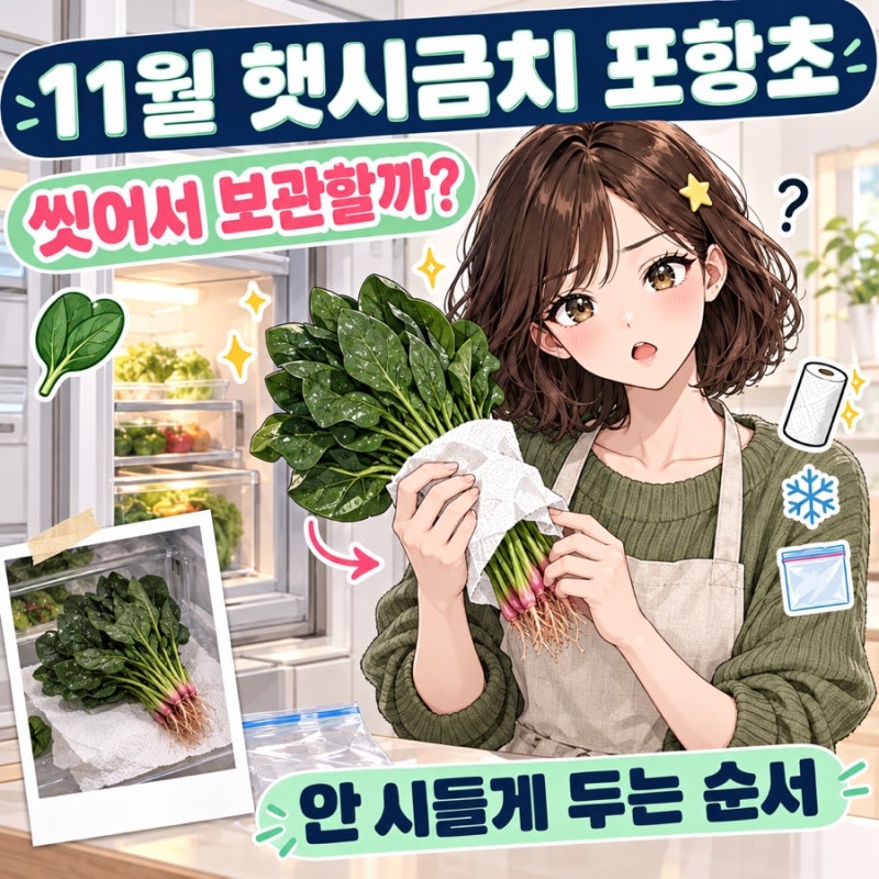 "씻어서 넣는 줄 알았는데" 11월 햇시금치 포항초 가격·보관법, 안 시들게 두는 순서