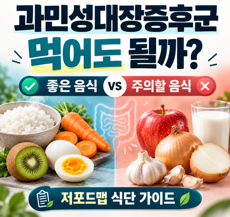 과민성대장증후군 음식, 먹어도 되는 음식과 피해야 할 음식 총정리