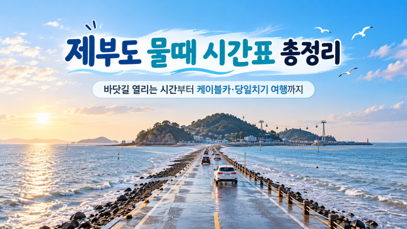 제부도 물때 시간표 총정리｜바닷길 열리는 시간부터 케이블카·당일치기 여행코스까지