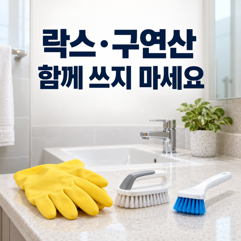 욕실 청소할 때 락스와 구연산을 함께 쓰면 안 되는 이유