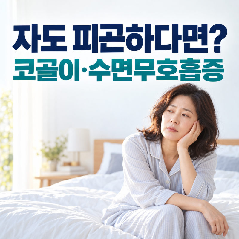 수면·호흡 건강코골이 심하고 자도 피곤하다면? 수면무호흡증 증상·검사·치료