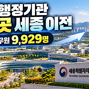 세종시로 공무원 9929명 이동, 2027~2031년 정부기관 이전 계획