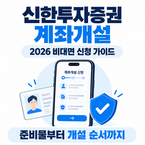 신한투자증권 계좌개설 방법, 2026년 비대면 신청 순서 총정리