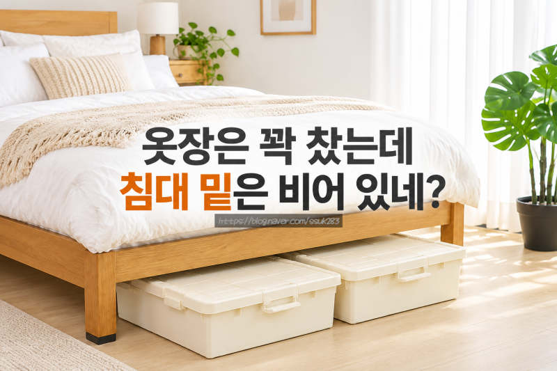 옷장은 꽉 찼는데 침대 밑은 비어 있나요? 침대 밑 수납함 고르기 전 체크할 것