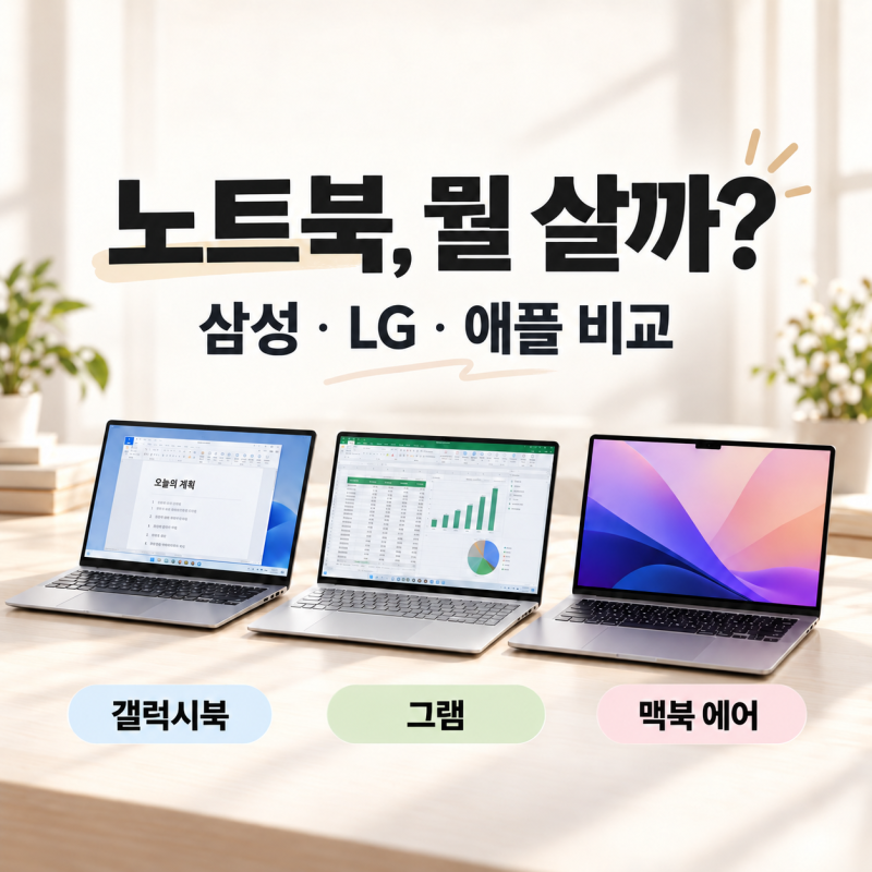 노트북 구매 추천 가이드｜삼성·LG·애플, 나에게 맞는 노트북은?