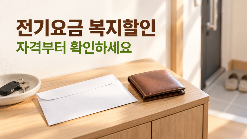 전기요금 복지할인 신청｜자격·고객번호와 적용 결과 확인