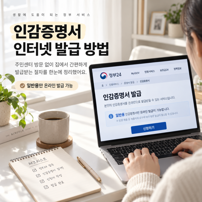 인감증명서 인터넷 발급 방법 정부24 신청 절차와 준비물 총정리