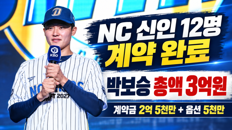 NC 다이노스 신인 계약 완료! 근데 옵션을 포함했다?…1라운드 박보승 ‘총액 3억’에 사인