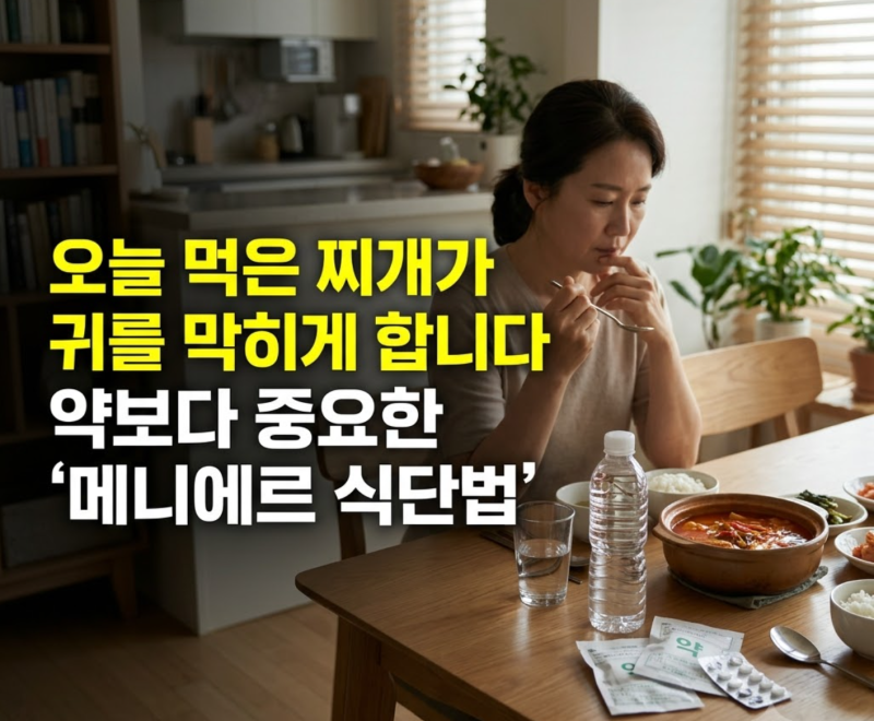 "짜게 먹으면 귀가 먼다고?" 메니에르 환자가 무조건 피해야 할 음식 vs 살리는 음식 5가지