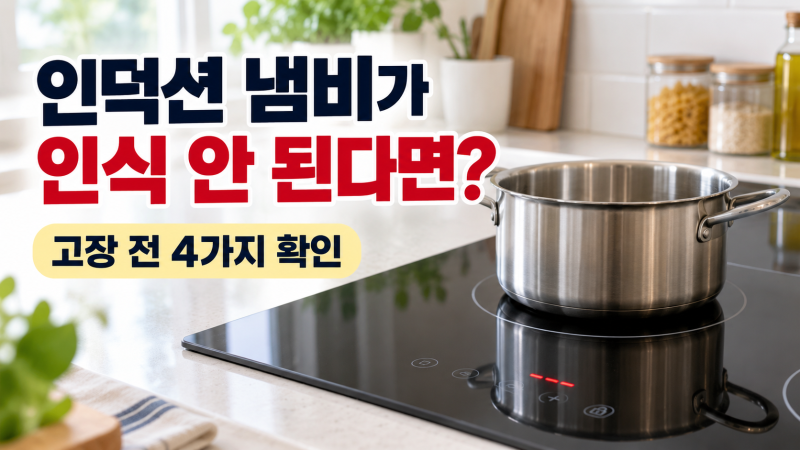 인덕션에 냄비를 올렸는데 가열이 안 된다면? 고장 전 확인할 4가지