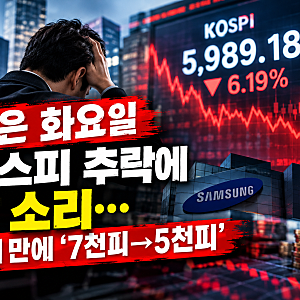 코스피 6000선 붕괴, 5거래일 만에 1000포인트 급락…삼성전자·SK하이닉스 왜 떨어질까?