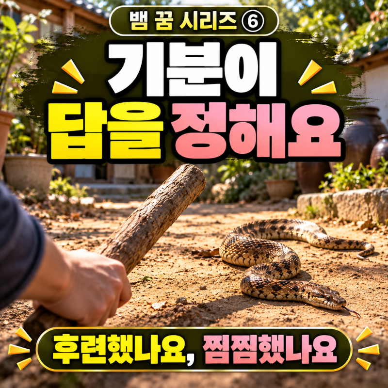뱀 죽이는 꿈 해몽, 후련함과 찜찜함이 가르는 뜻