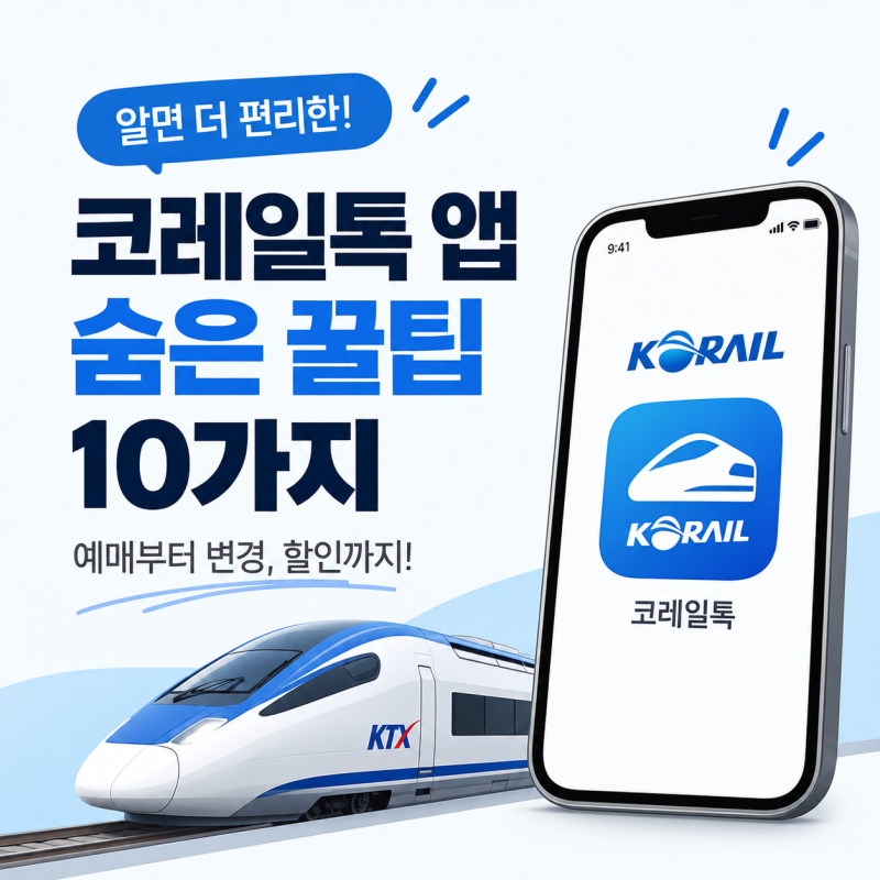 코레일톡 이렇게 쓰세요! 기차표 예매할 때 모르면 손해 보는 기능