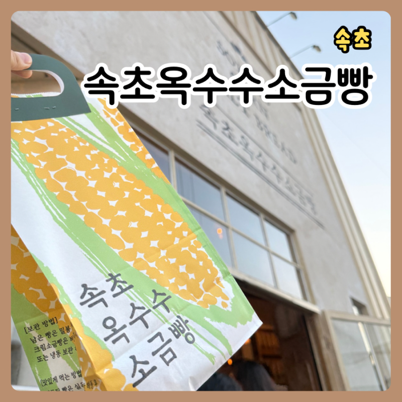 요즘 핫한 속초 옥수수 소금빵 웨이팅, 메뉴, 보관법 솔직후기