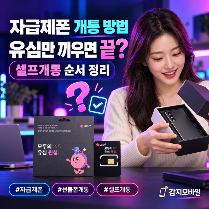 자급제폰 개통 방법, 유심만 끼우면 끝일까요? 셀프개통 순서 정리