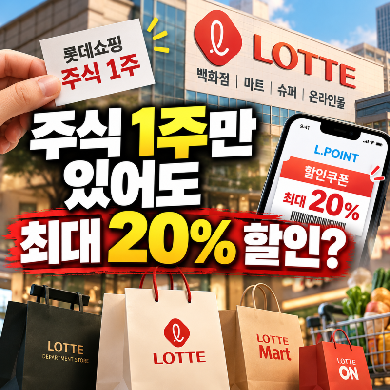 롯데쇼핑 주주 우대 제도｜1주만 있어도 최대 20% 할인, 그런데 기준일이 중요하다