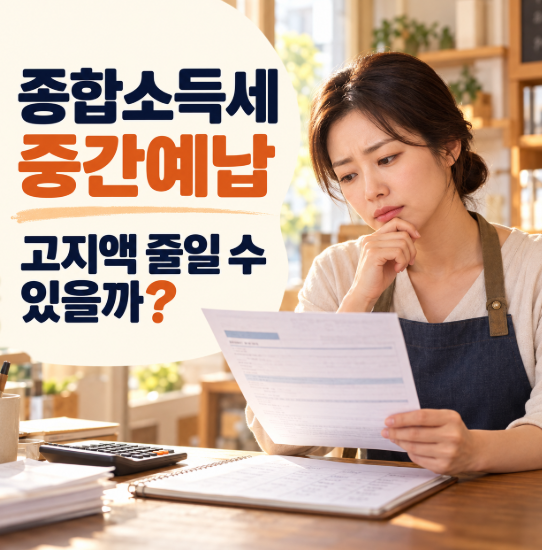 종합소득세 중간예납, 올해 매출 줄었다면 고지액 그대로 내야 할까?