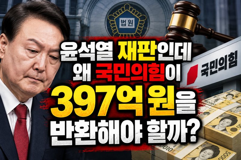 윤석열 1심 당선무효형, 국민의힘 397억 원 반환하나? 선거비용 보전금·항소심 판결 쟁점