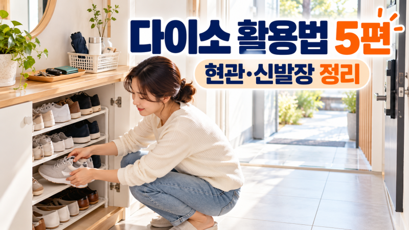 다이소 제품 활용법 5편, 현관과 신발장 정리하는 생활용품 5가지