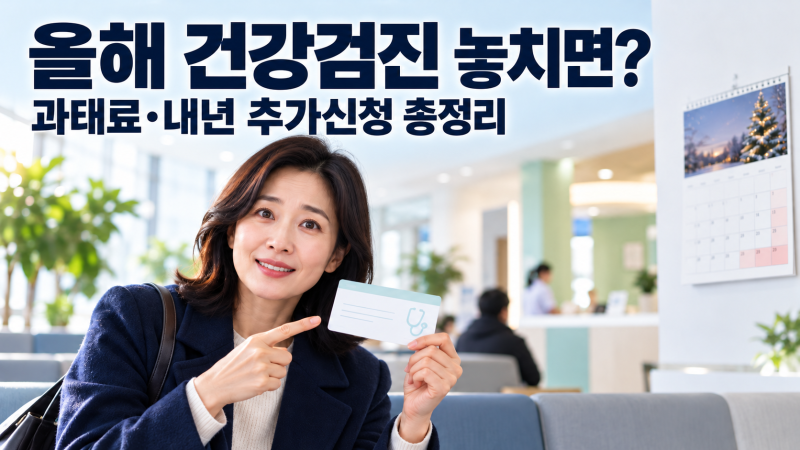 올해 안 받으면 과태료? 국가 건강검진 미수검 불이익과 내년으로 연기하는 방법.