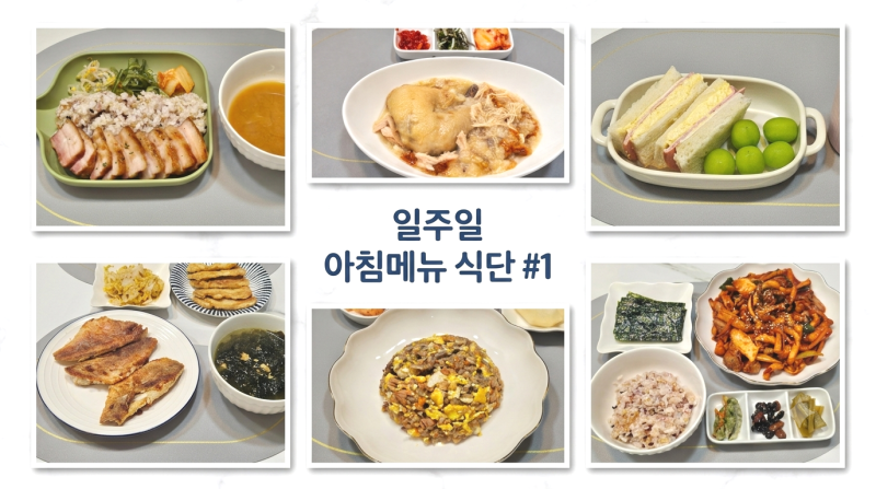 초등학생 아침식사 | 일주일 아침메뉴 식단 #1