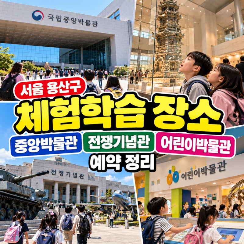 서울 용산구 체험학습 장소 | 중앙박물관·전쟁기념관 어린이박물관 예약 정리