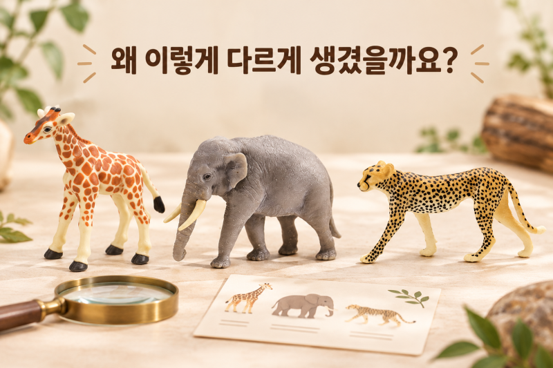 동물 몸 구조 배우기, 기린·코끼리·치타는 왜 다르게 생겼을까요?