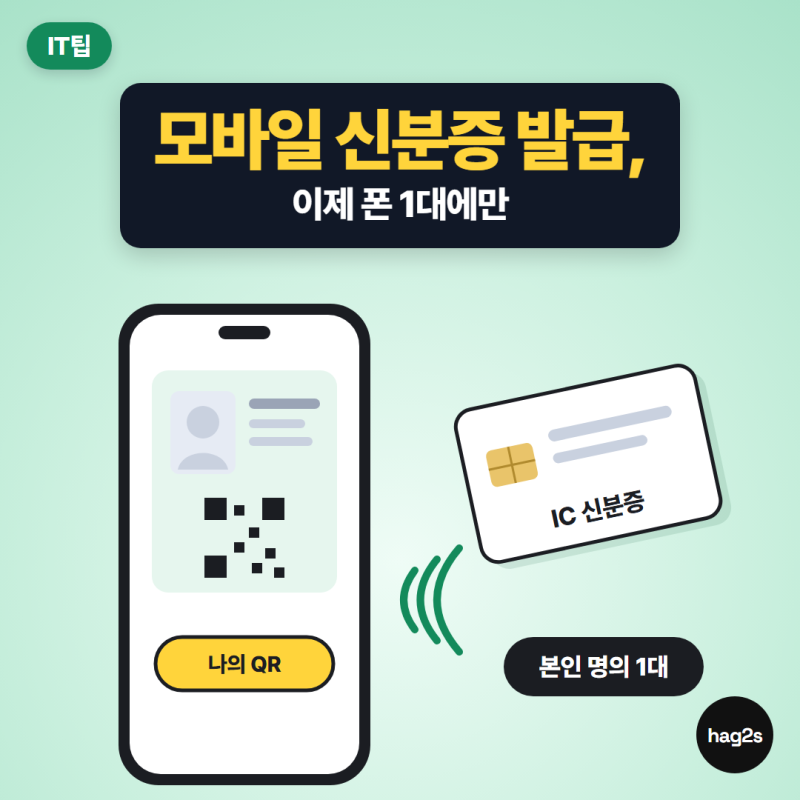 모바일 신분증 발급 방법, 이제 본인 명의 폰 1대에만 담겨요
