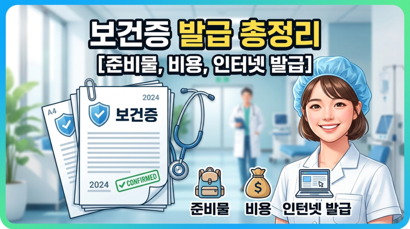 보건증 발급 총정리! 준비물부터 검사 항목, 비용, 온라인 무료 재발급 팁까지