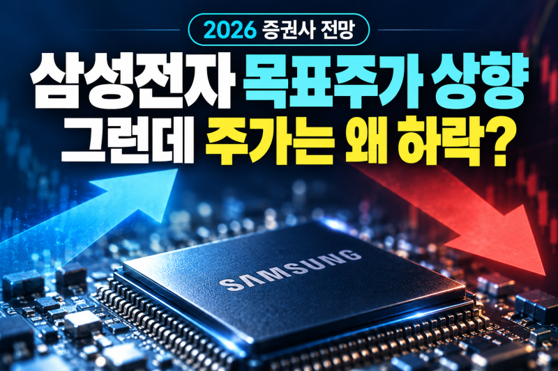 삼성전자 목표주가 상향에도 주가 하락? 2026년 증권사 전망 총정리