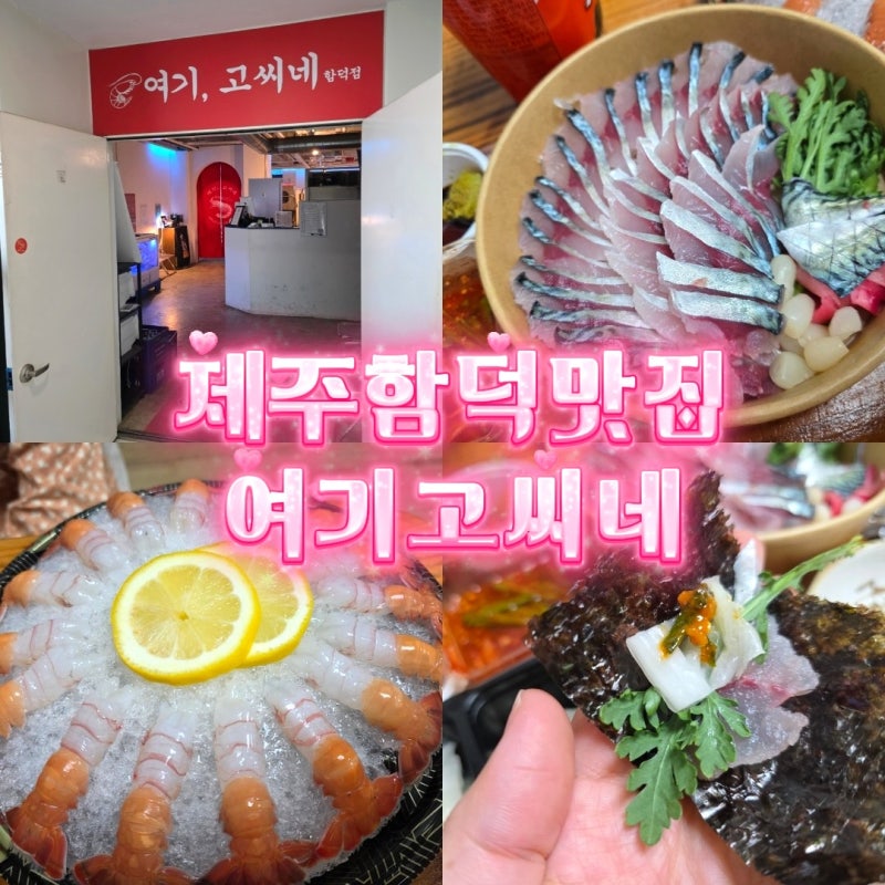 [제주함덕맛집 여기고씨네 제주함덕점] 고등어회 딱새우회 포장 후기