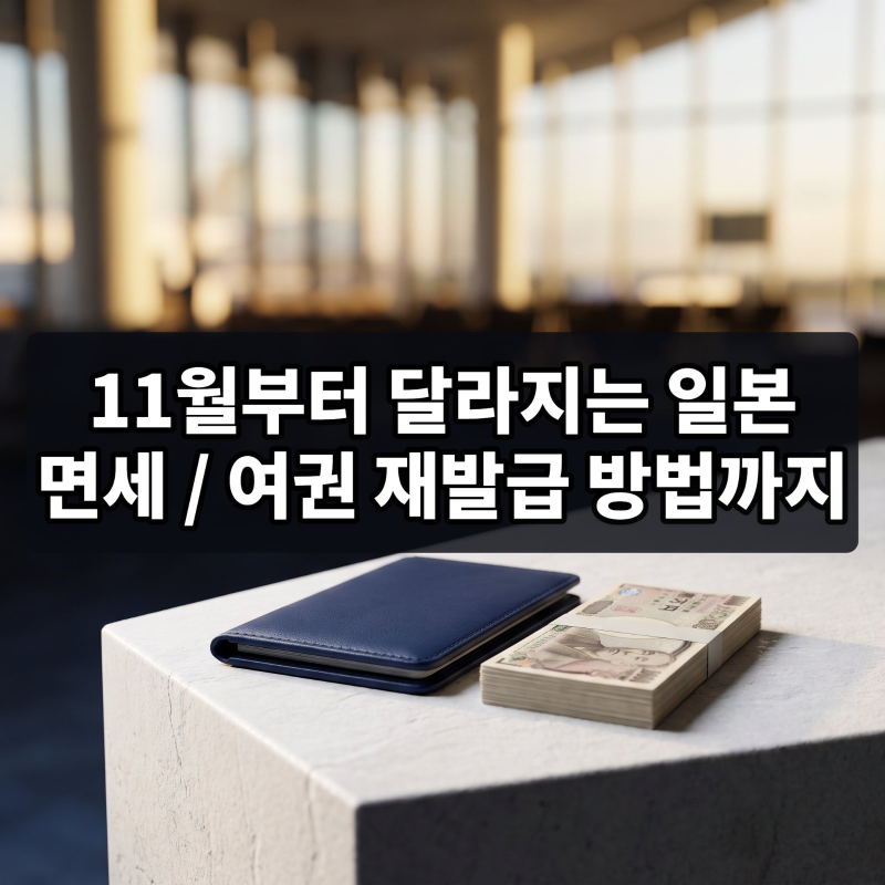 일본 쇼핑 현장 할인 종료, 11월부터 바뀌는 환급 방식과 여권 갱신 총정리