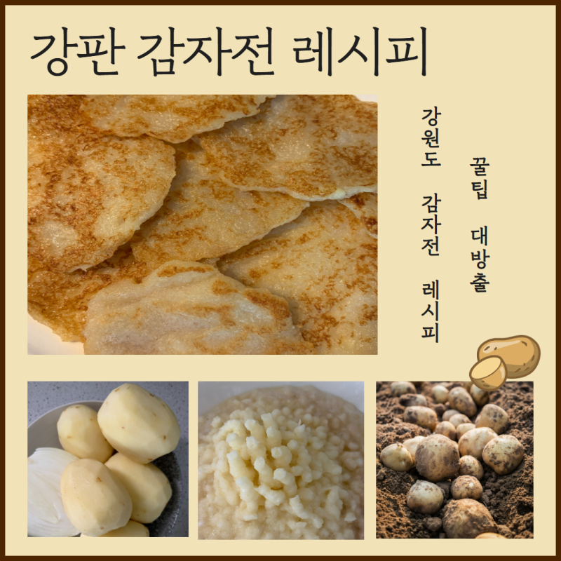 강판 감자전 레시피 강원도식 감자전 바삭하게 만드는 법