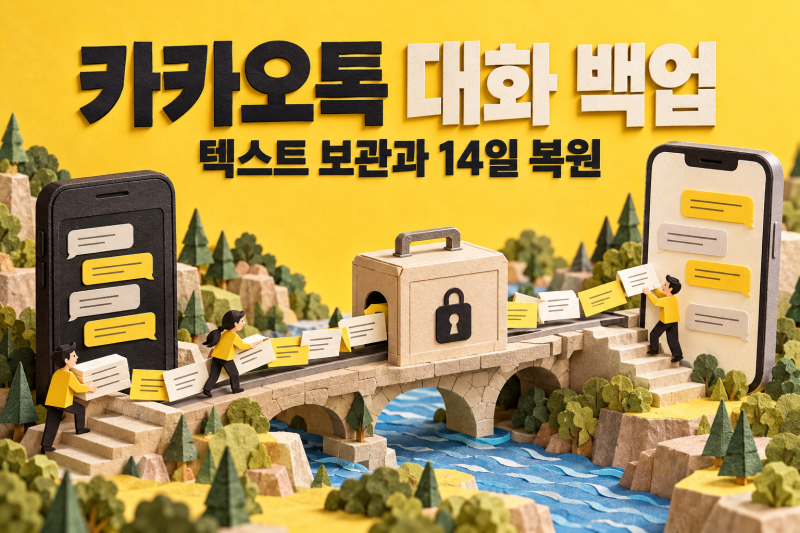 카카오톡 대화 백업 방법｜무료 백업 14일과 복원 순서