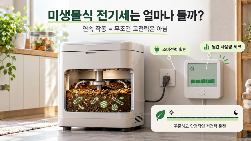 “린클 미생물 음식물처리기 살까?” 건조분쇄식과 전기세·관리비 비교