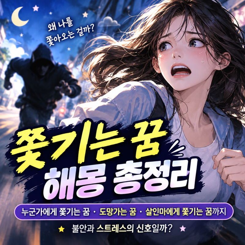 쫓기는 꿈 해몽 총정리｜누군가에게 쫓기는 꿈·도망가는 꿈·살인마에게 쫓기는 꿈까지, 불....