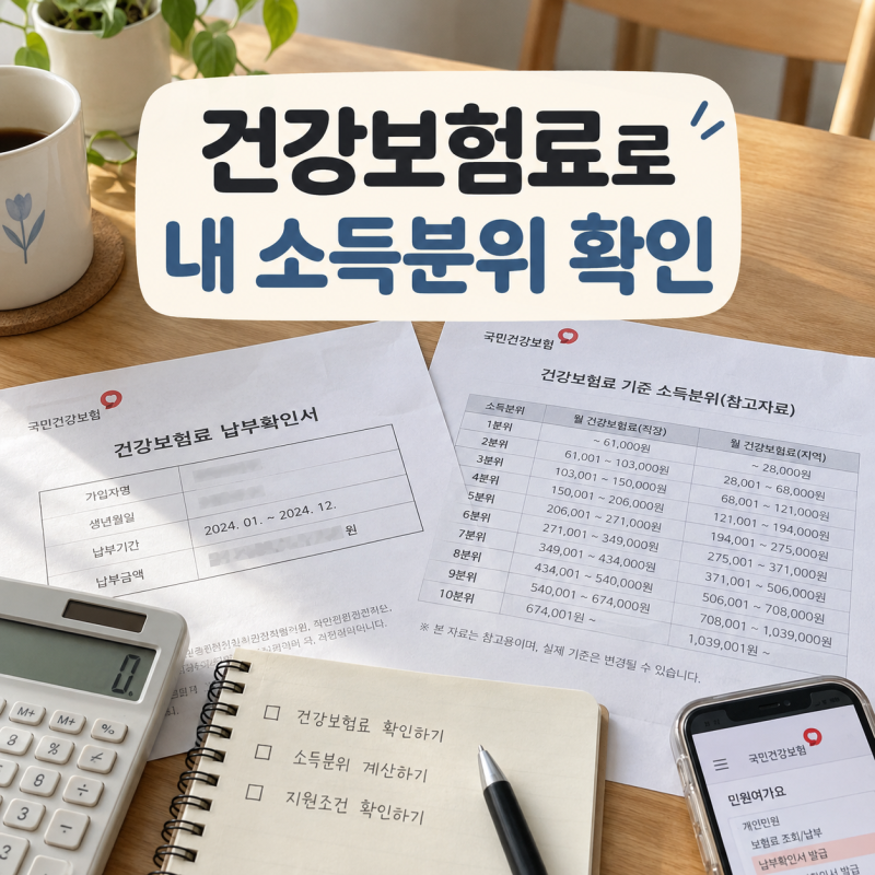 “나는 몇 분위?” 건강보험료로 내 소득분위 확인하는 방법, 2026 기준