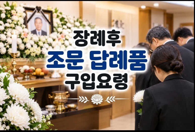 장례 후 조문 답례품 준비요령 수건 비용은?